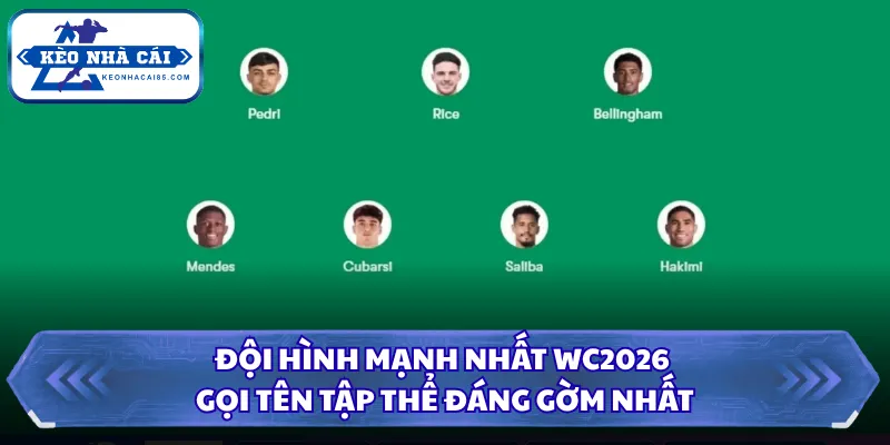 đội hình mạnh nhất wc2026